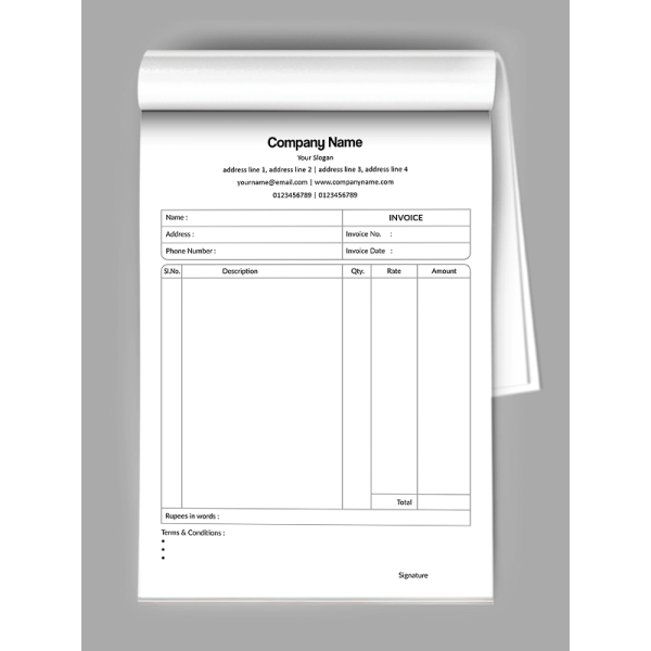 Premium Bill Book Design