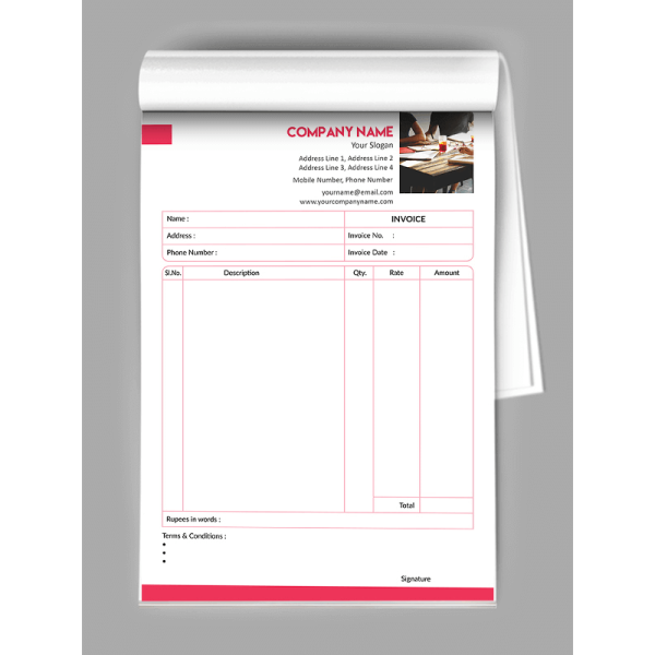 Consultancy  Bill Book Design