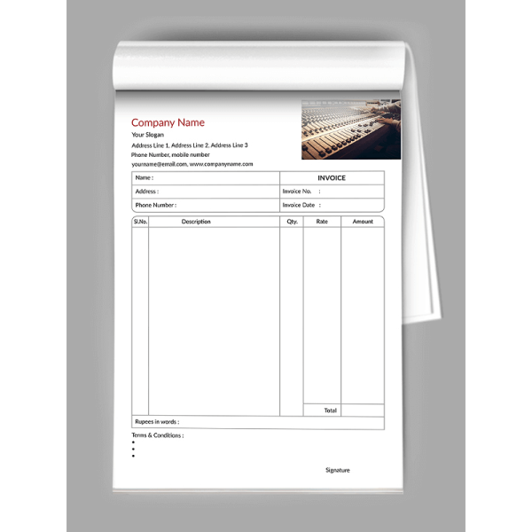 Musician Bill Book Design