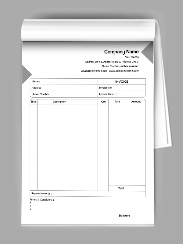 Advocate Bill Book Design