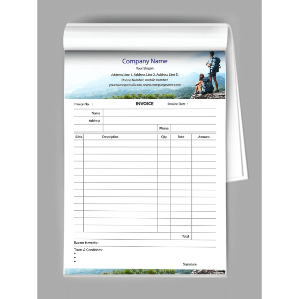 Photography Bill Book Design