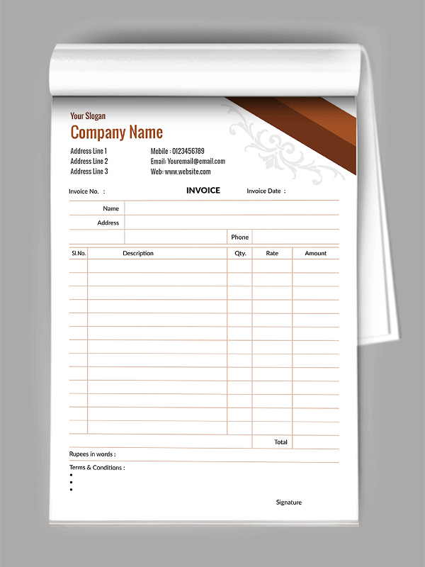 Abstract  Bill Book Design