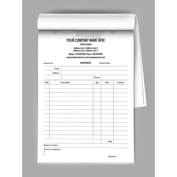 Doctors Bill Book Design