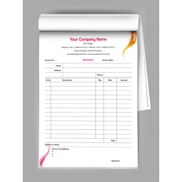 Abstract  Bill Book Design