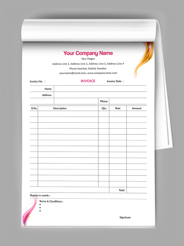 Abstract  Bill Book Design