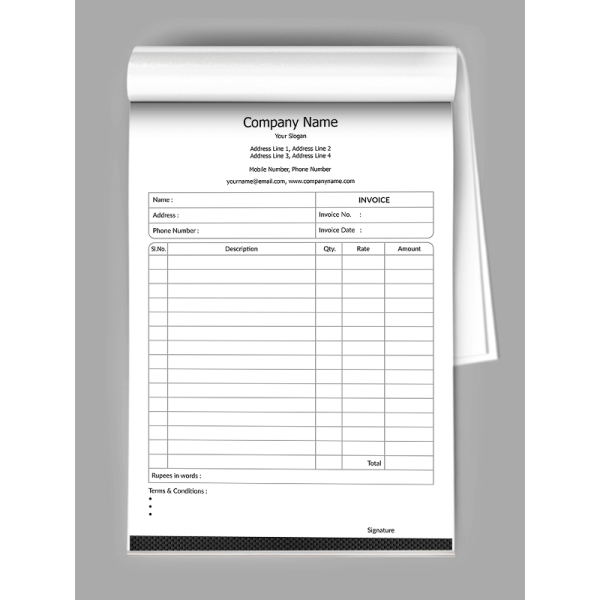 Premium  Bill Book Design
