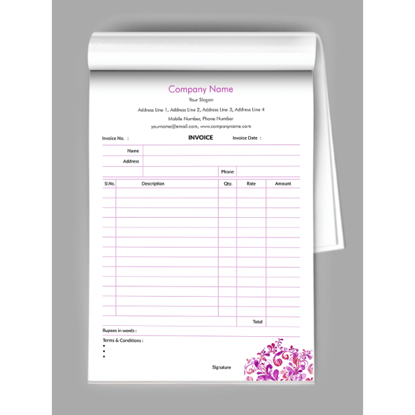 Designer  Bill Book Design
