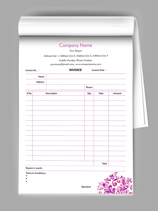 Designer  Bill Book Design