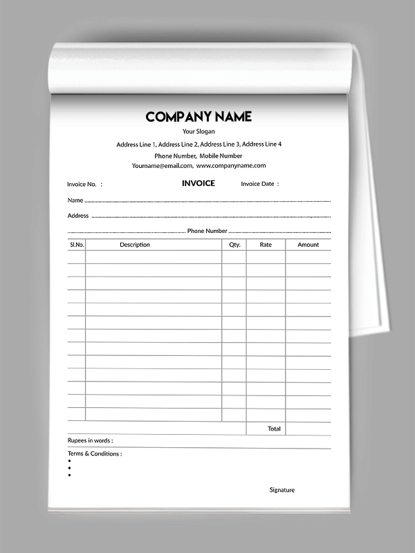 Advocate Bill Book Design