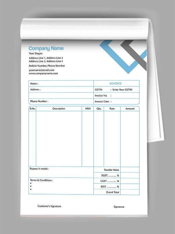Accountant Bill Book