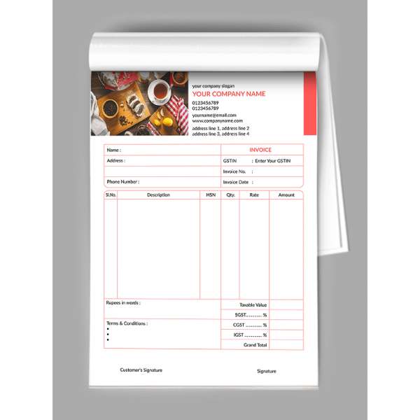 Bakery Bill Book
