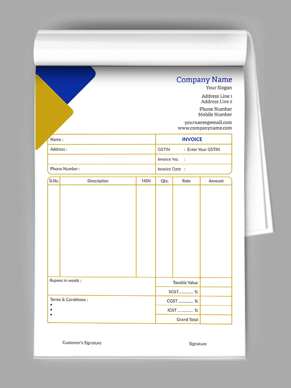 Electrician Bill Book