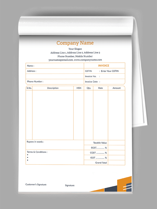Furniture Bill Book