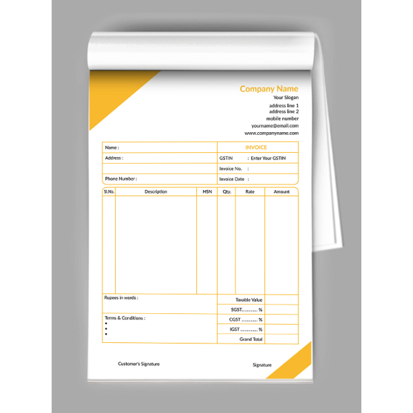 Consultancy Bill Book