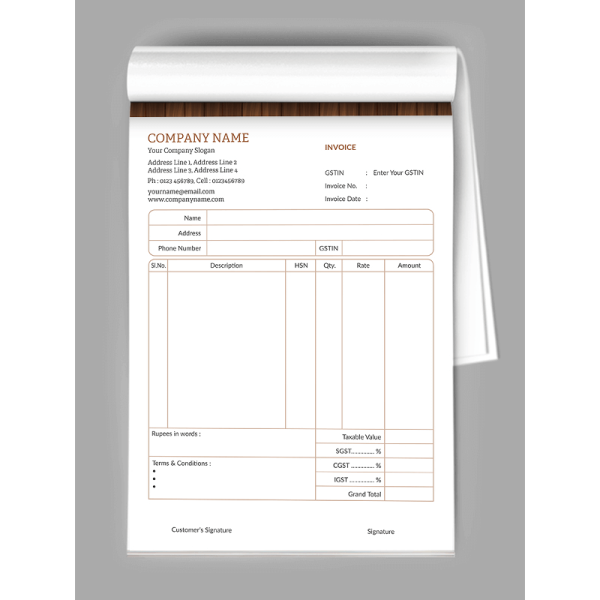 Carpenter Bill Book