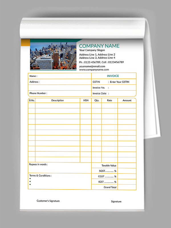 Construction Bill Book