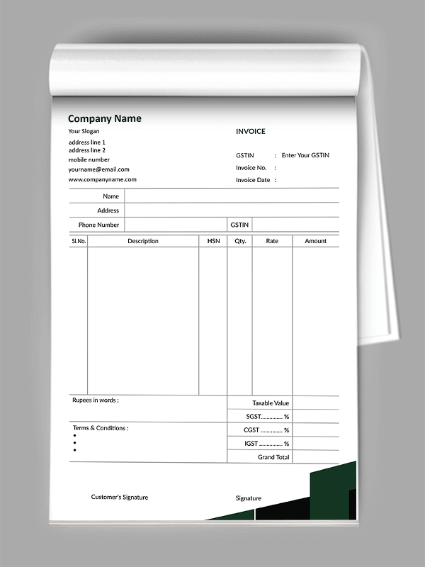 Construction Bill Book