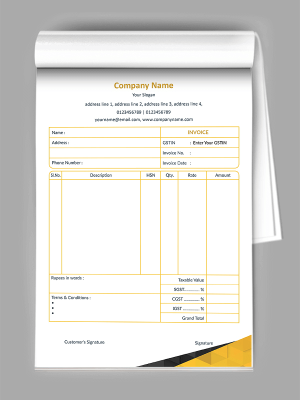 Pattern Bill Book
