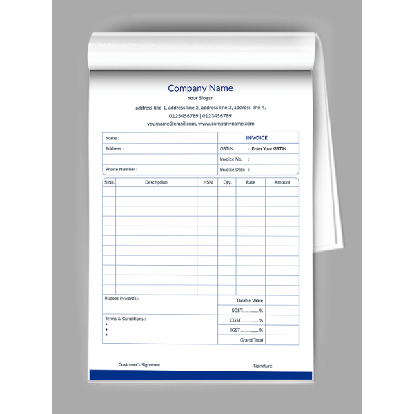 Dark Blue Bill Book