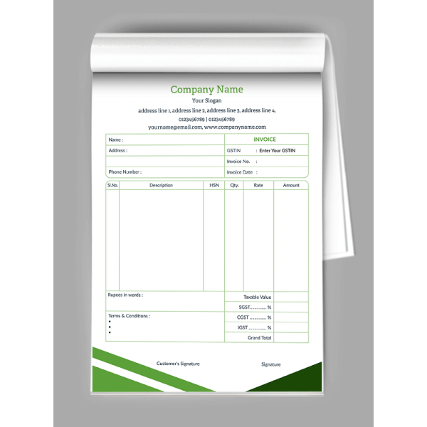 Green Bill Book