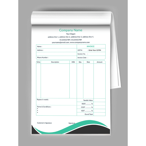 Pattern Bill Book
