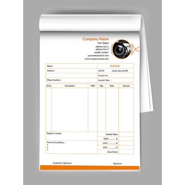 Orange Bill Book