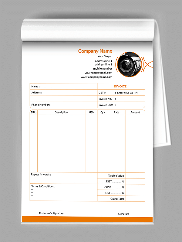 Orange Bill Book