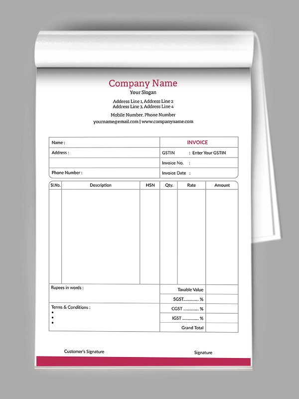 Fashion Bill Book