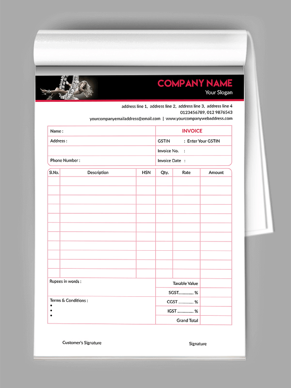 Textiles Bill Book