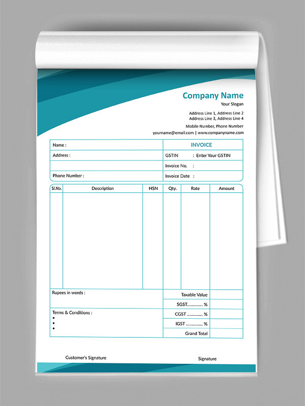 Aqua Bill Book