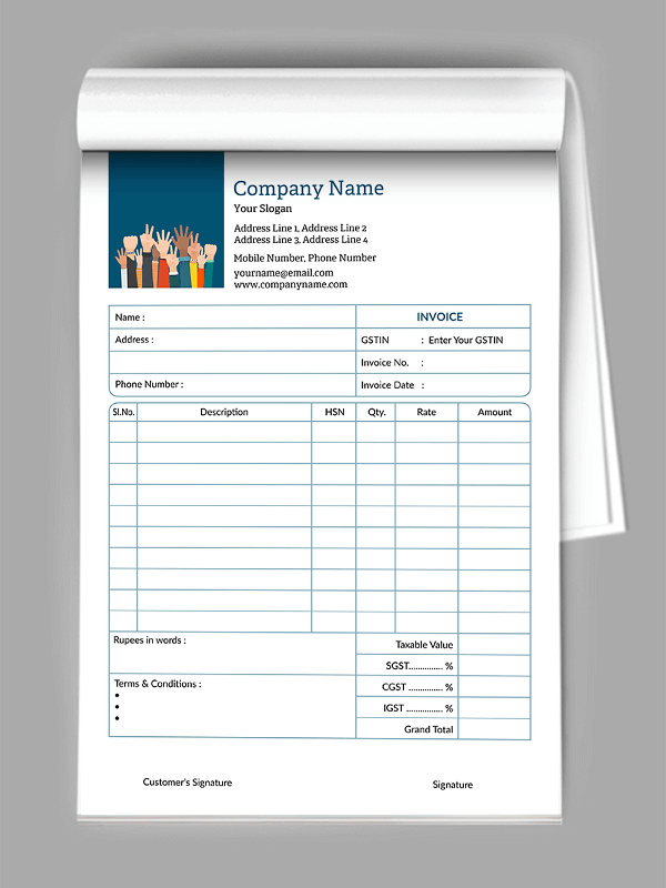Blue and White Bill Book