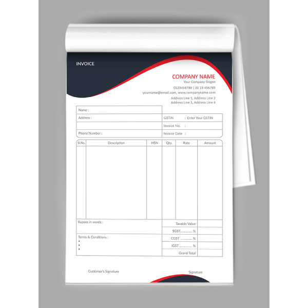 Floral Bill Book