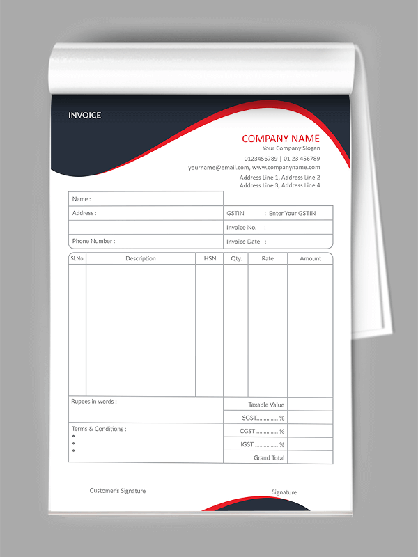 Floral Bill Book