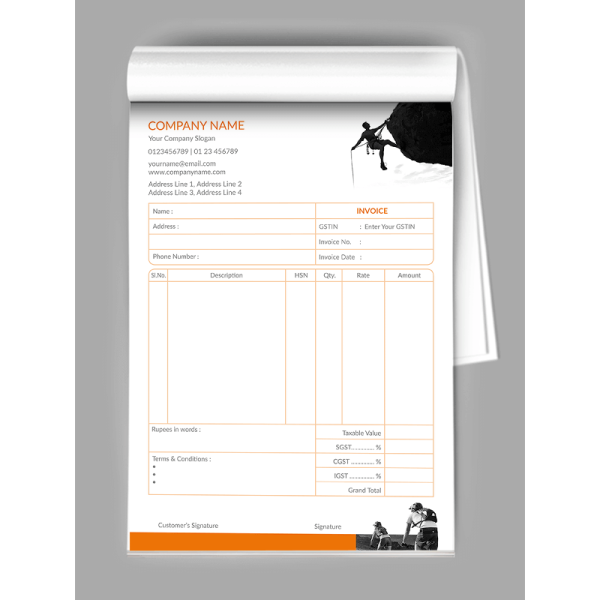 Bicycle Shop Bill Book