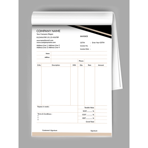 Contractor Bill Book