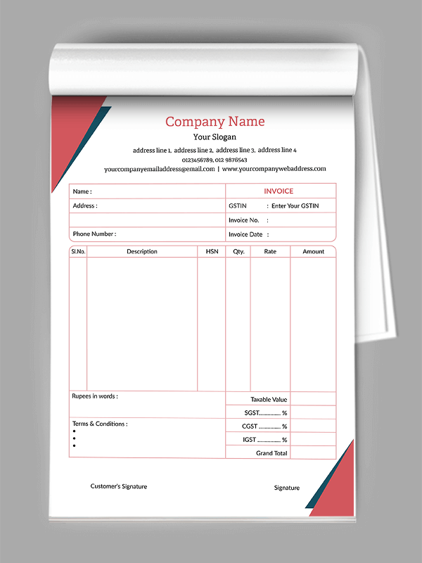 Builder Bill Book