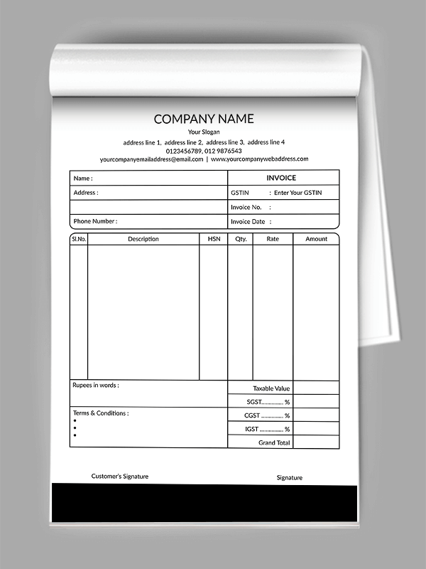 Premium Bill Book