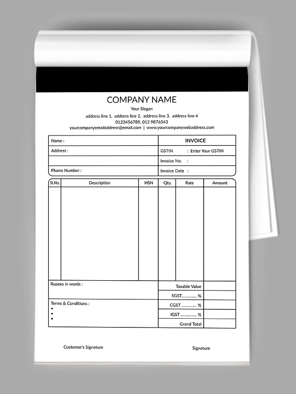 Elegant Bill Book
