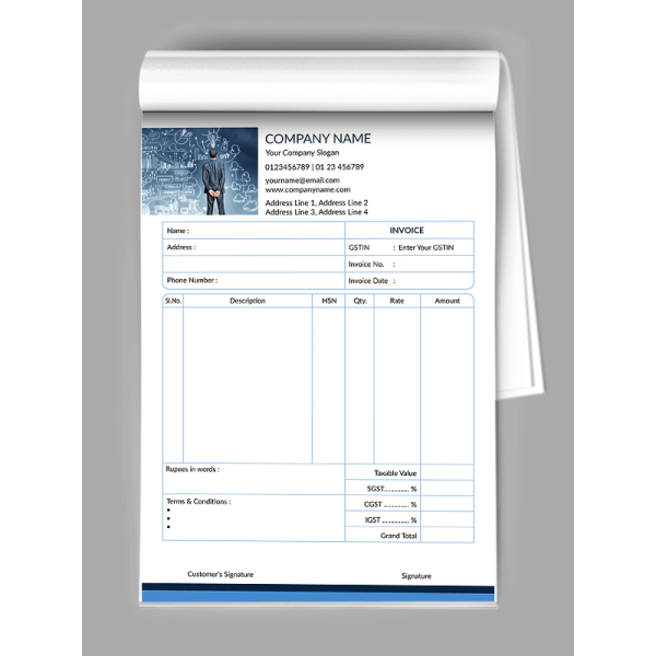 Blue And White Bill Book