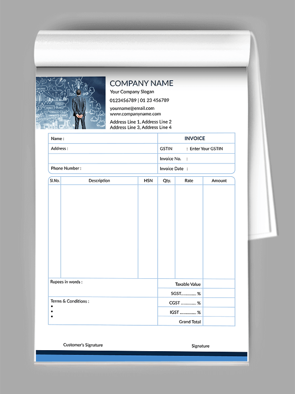 Blue And White Bill Book