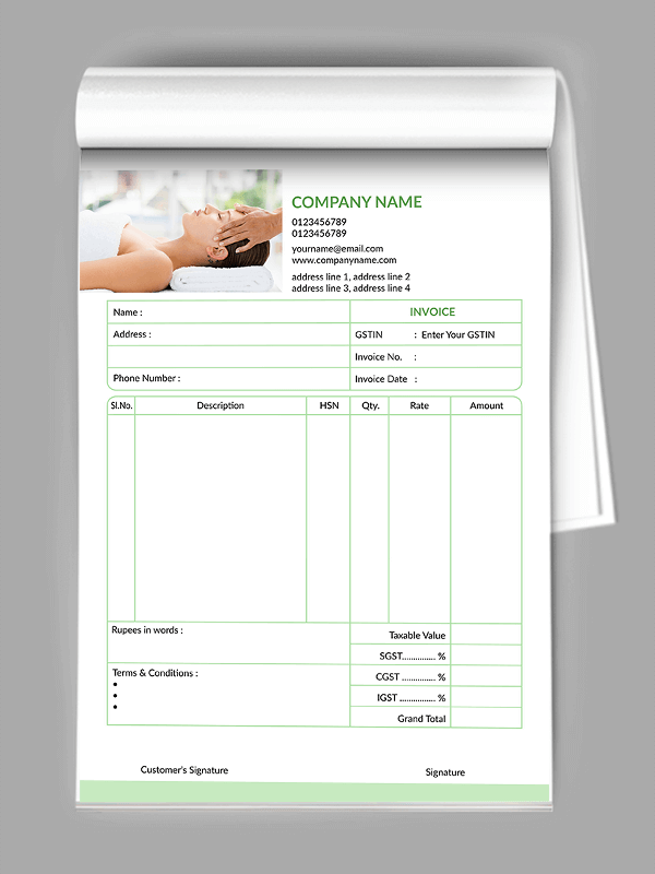 Light Green Bill Book