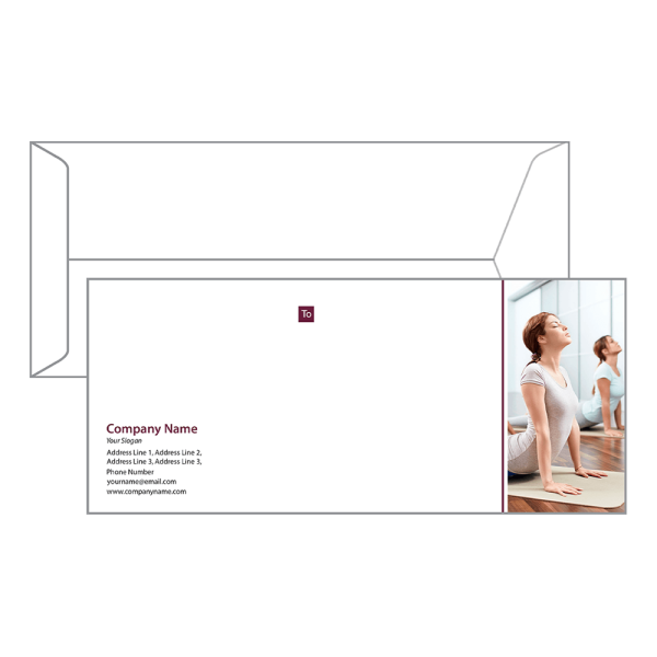 Yoga  Envelope Design