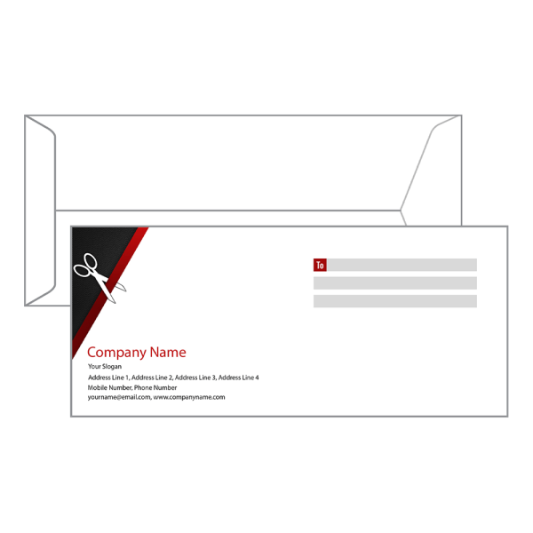 Tailor Shop Envelope Design