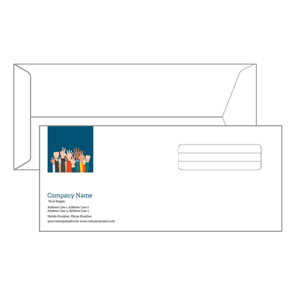Blue and White Envelope