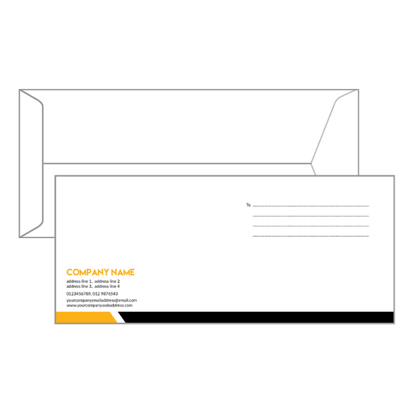 Black And Yellow Envelope
