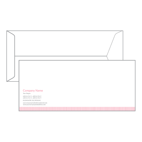 Pink Stripes Envelope