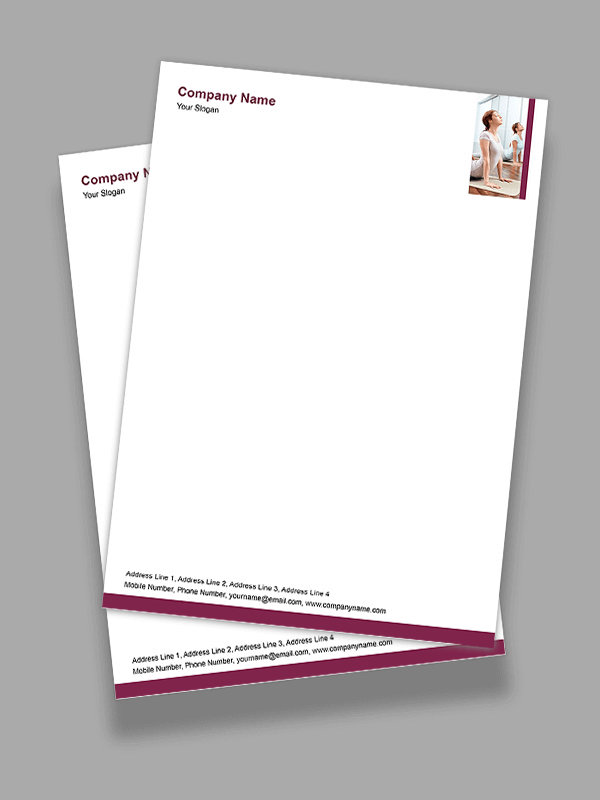 Yoga  Letterhead Design
