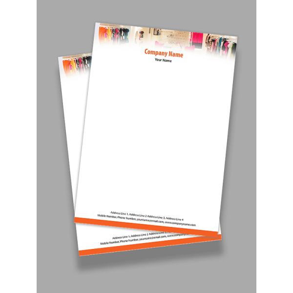Saree Shop Letterhead Design