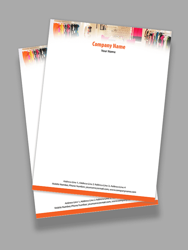 Saree Shop Letterhead Design