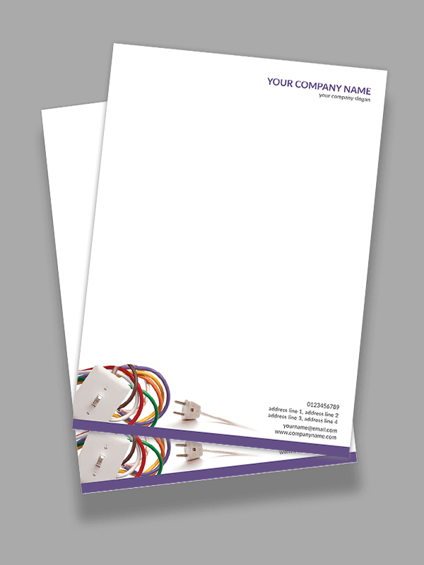 Electricial shop Letterhead Design